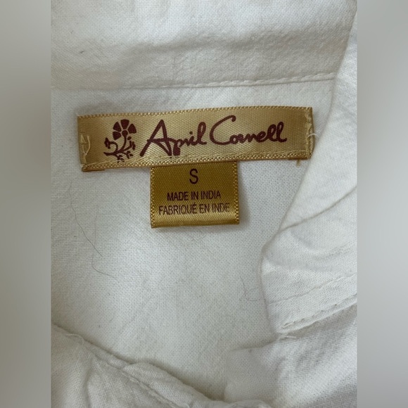 April Cornell Embroidered Indian Cotton Long Sleeve Dress Womens Small - Picture 2 of 15